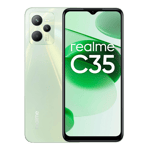 Realme c35 glowing green 128gb 4gb ram Front Back View