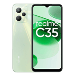Realme c35 glowing green 128gb 6gb ram Front Back View