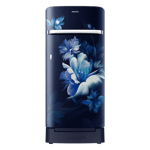 Samsung 198 l horizontal curve design direct cool single door 5 star refrigerator rr21b2h2wuz hl midnight blossom blue Front View