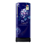 Samsung 223 L Direct Cool Single Door 3 Star Refrigerator RR24H2823HSNL Hydrangea Blue front view