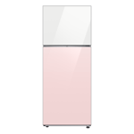 Samsung 415 l frost free double door 2 star refrigerator rt45cb662b8ctl clean white glass clean pink glass Front View