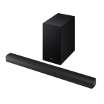 Samsung HW B650F 370W 3 1Ch Dolby Audio Soundbar With Wireless Subwoofer Black front view