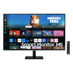 Samsung m5 fhd smart monitor with smart tv experience ls32fm500ewxxl black 32 inch image Front View