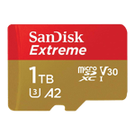 SanDisk Extreme 160MBS U3 A2 MicroSDXC Memory Card 1TB 01