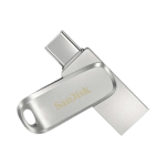 SanDisk Ultra Dual Drive Luxe USB Type C Silver 128GB 1