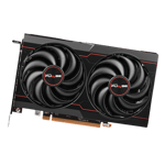 Sapphire amd radeon rx 6600 pulse 8gb gddr6 2491mhz gpu graphics card black Front View