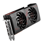 Sapphire pulse amd radeon rx550 gaming 12gb w2c gddr6 2171 mhz gpu graphics card black Front Left View