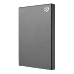 Seagate one touch with password external hard disk drive stky1000404 1tb space grey Front Side View