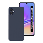 Space cloth silicon back case for samsung galaxy a05 blue Front Back View