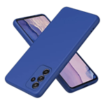 Space cloth silicon back case for samsung galaxy a15 5g blue Front Back View