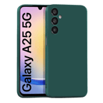 Space cloth silicon back case for samsung galaxy a25 5g green Front Back View