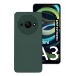 Space cloth silicon back case for xiaomi redmi a3 green Front Back View