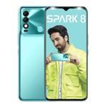 Tecno Spark 8 Turquoise Cyan back front 31