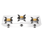 Vidiem tusker pulse 3 burner gas stove silver Front View