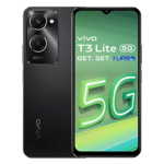 Vivo t3 lite 5g majestic black 128gb 6gb ram Front Back View