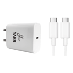 Yarr 25w fast charger with type c to type c cable white Full View Image
