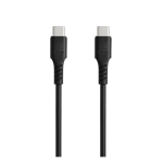 Yarr YR333 65W Type C to Lightning Silicon Cable Black front view