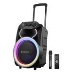 Zebronics zeb ginox 80w party bluetooth speaker black Full View