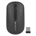 Zebronics zeb pulse multi mode wireless mouse black Front View