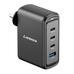 ambrane awc g10 3 pd and qc 100w power adapter black Front view