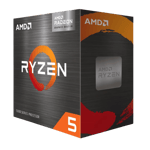 amd ryzen 5 desktop processor 6 cores 12threads 4 4ghz pcie3 am4 5600g silver top vieww