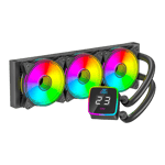 ant esports ice flow 360 argb cpu liquid cooler black front view