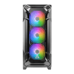 antec df 600 flux mid tower ultmate gaming case 3 1 1 120mm argb fans black front view