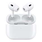 apple airpods pro 2nd gen with magsafe usb c charging case white front view