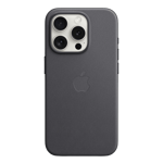 apple finewoven case with magsafe for iphone 15 pro black front view
