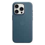 apple finewoven case with magsafe for iphone 15 pro blue front view
