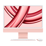 apple imac retina 4 5k display m3 chip with 8 core cpu and 10 core gpu mac os mqrt3hn a pink 8gb 256gb front view