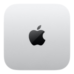 apple mac mini m4 chip with 10 core cpu and 10 core gpu silver 16gb 512gb Front view 01