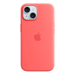 apple silicone case with magsafe for iphone 15 quava front side view