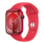 apple watch series 9 gps cellular product red 41 mm mry63hn a left view