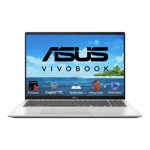 asus vivobook 16 snapdragon x x1 26 100 windows 11 home laptop x1607qa mb050ws cool silver 16gb 512gb Front view