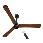 atomberg renesa halo smart bldc motor with remote 1200 mm ceiling fan matte brown and black front view