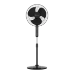 bajaj neo spectrum 400mm pedestal fan all black Front view