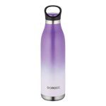 borosil color crush 700 ml water bottle violet front view