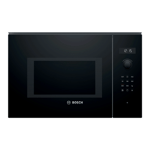 bosch 25 l series 6 built in microwave oven bel554mb0i black front view