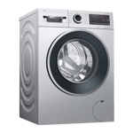 bosch 9 0kg fully automatic front load washing machine wga244asin platinum silver front view