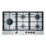 bosch pcs9a5c90i 5 burner hob stainless steel front view