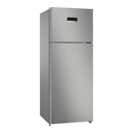 bosch series 2 243 l frost free double door refrigerator ctn27s031i shiny silver front view