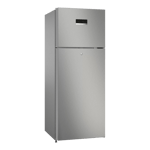 bosch series 2 263 l frost free double door 3 star refrigerator ctn27s03ni sparkly steel front view