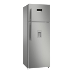 bosch series 4 290 l frost free double door refrigerator ctc29s04di sparkly steel front view