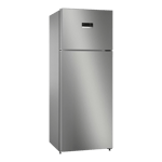 bosch series 4 334 l frost free double door refrigerator ctc35s032i silver front view