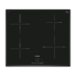 bosch series 4 pie651bb5i 4 cooking zone 1800w induction cooktop black top view