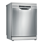 bosch series 6 14 place settings dishwasher sms6hvi01i silver front view