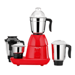 butterfly cyclone 750w mixer grinder 4 jars red front view