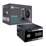 cooler master mw450 80 plus bronze certified 450 watts power supply black ront model back