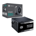 cooler master mwe550 80 plus bronze certified 550 watts power supply black front viwe side